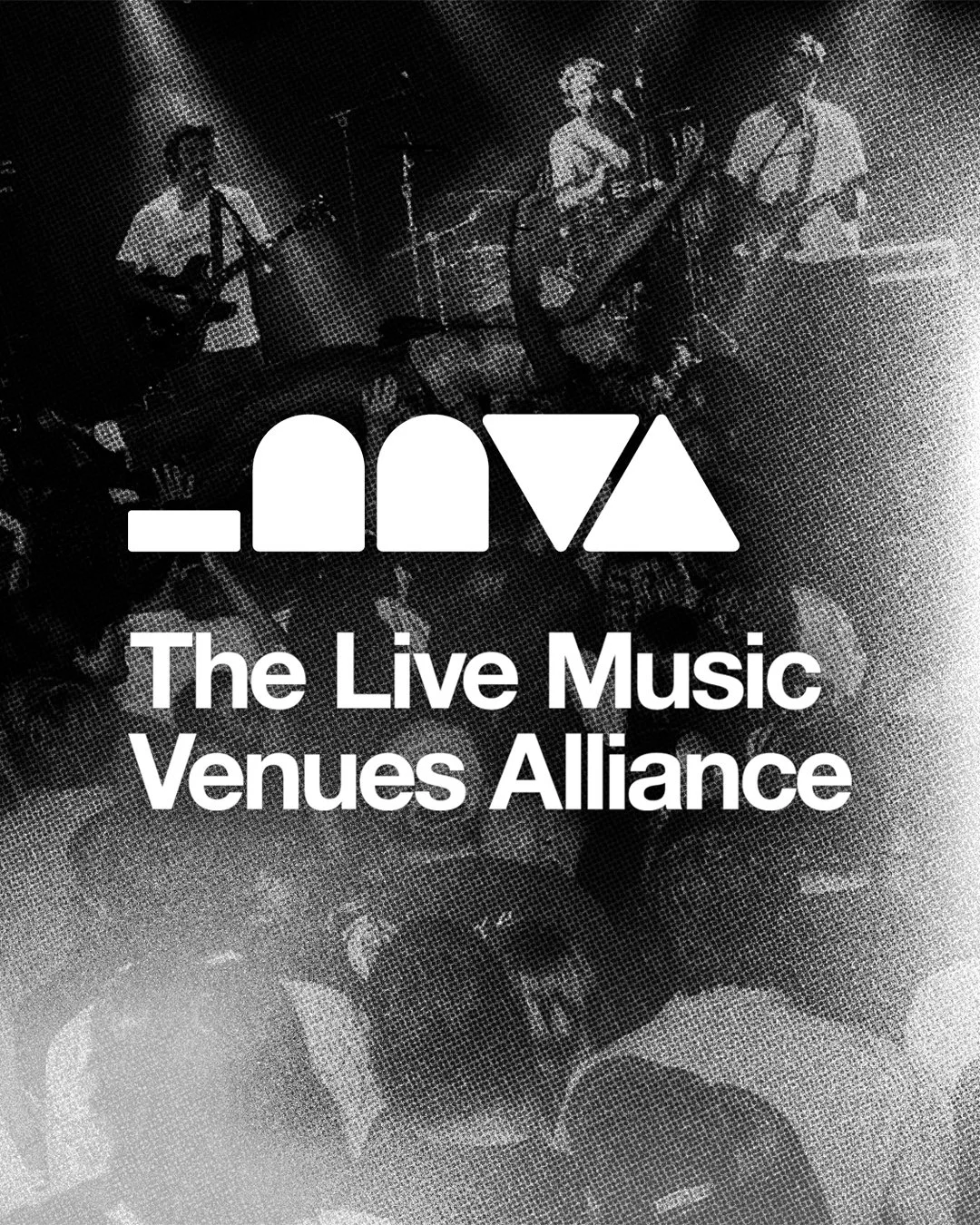 Logo for the Live Music Venues Alliance, designed by Jess Bilski.