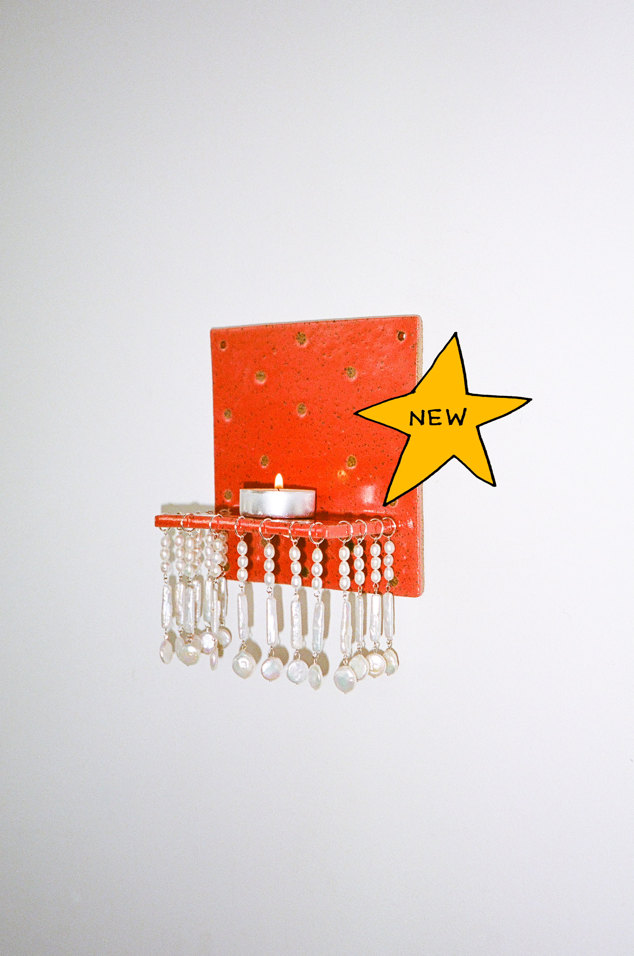 **NEW** RED GIANT CANDLE SCONCE