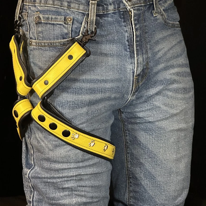 Yellow on Black (Puppy Paws)