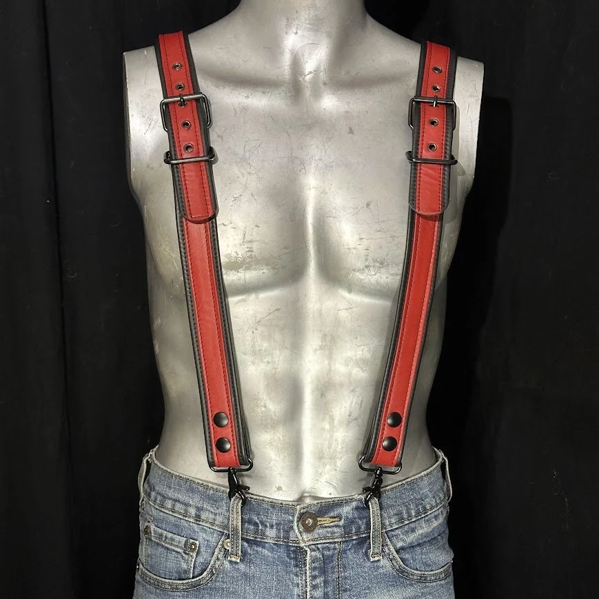 Suspenders - Red on Black (black)