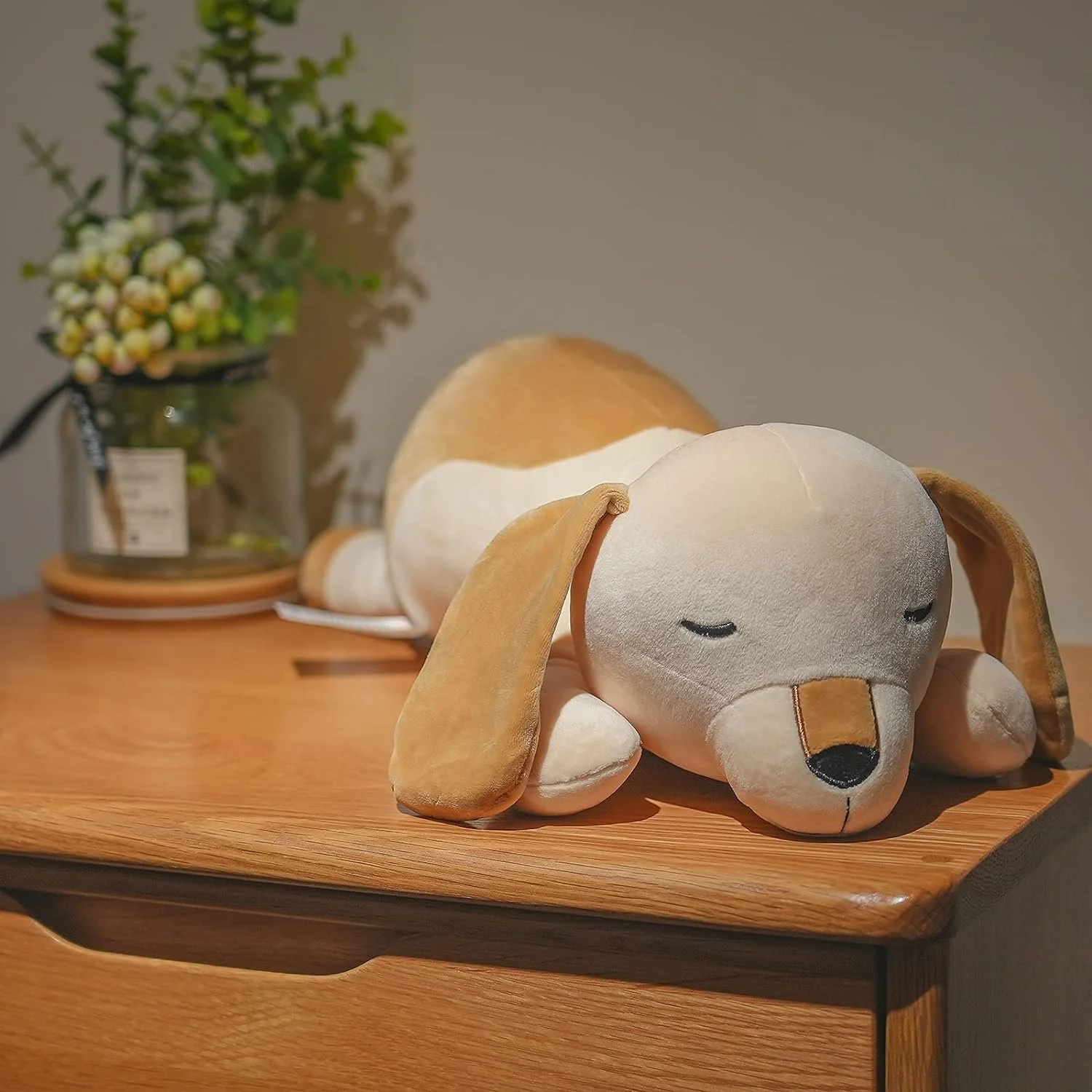 Niuniu Daddy Stuffed Animal Dog 20 Inch Cute Hound Plush Toy Pillow for Kids Kawaii Soft Cuddly Plushies Puppy Hugging Sleeping Body Pillow