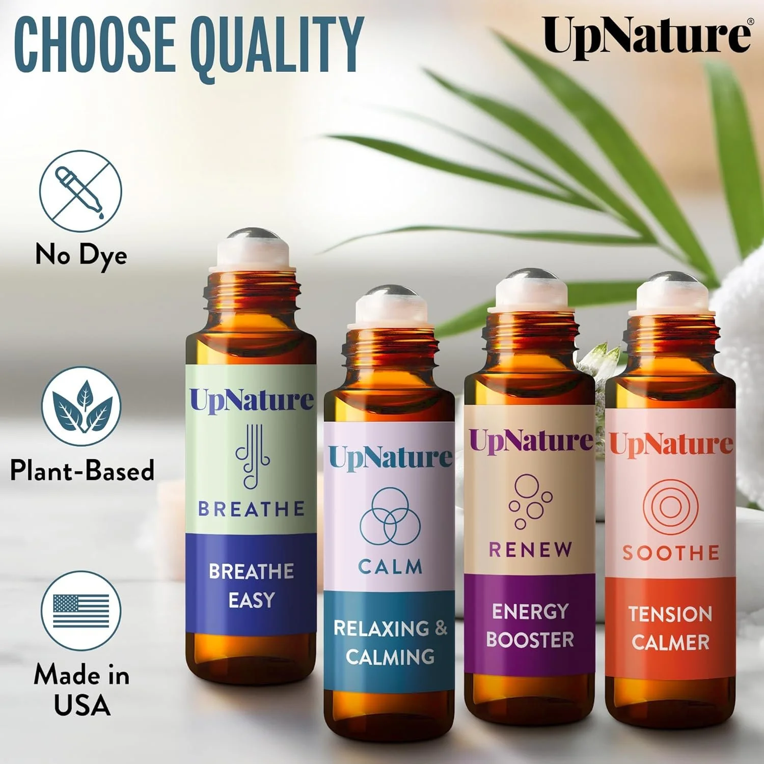 UpNature Self Care Gifts for Women Men – Stress Relief Roll On Essential Oil Set, Relaxing Gifts, Aromatherapy Christmas Stocking Stuffers for Mom Wife Coworker Gifts for WomenUpNature Self Care Gift