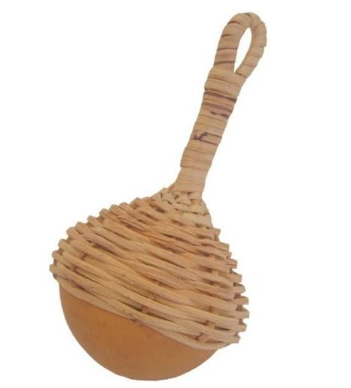 Africa Heartwood Project Single Jingle Caxixi Bottle Cap Shaker - 3" African Woven Basket with Gourd Base, Unique Jingle Sound - Handcrafted African Musical Instrument