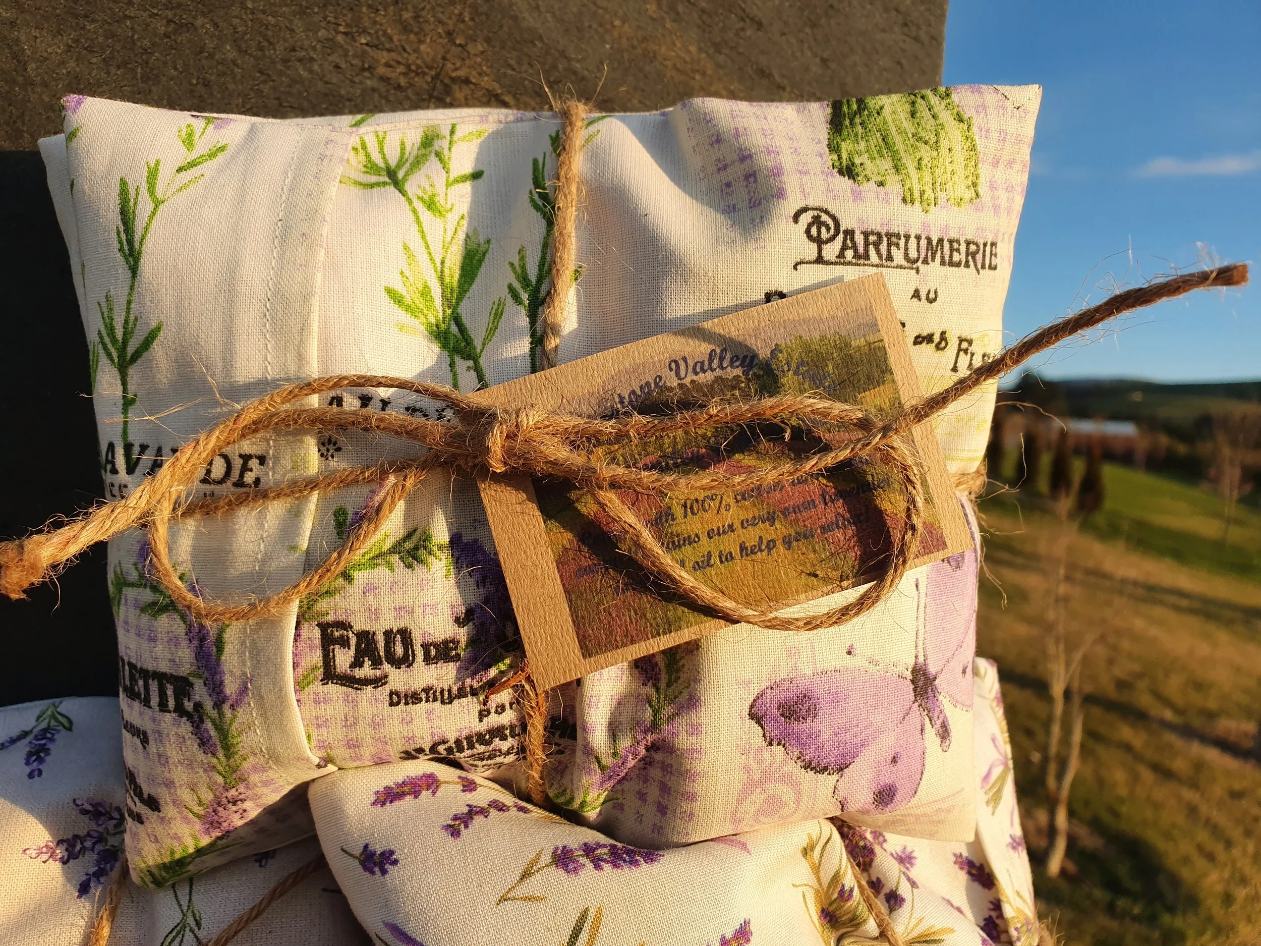 Lavender Print Wheat Sack