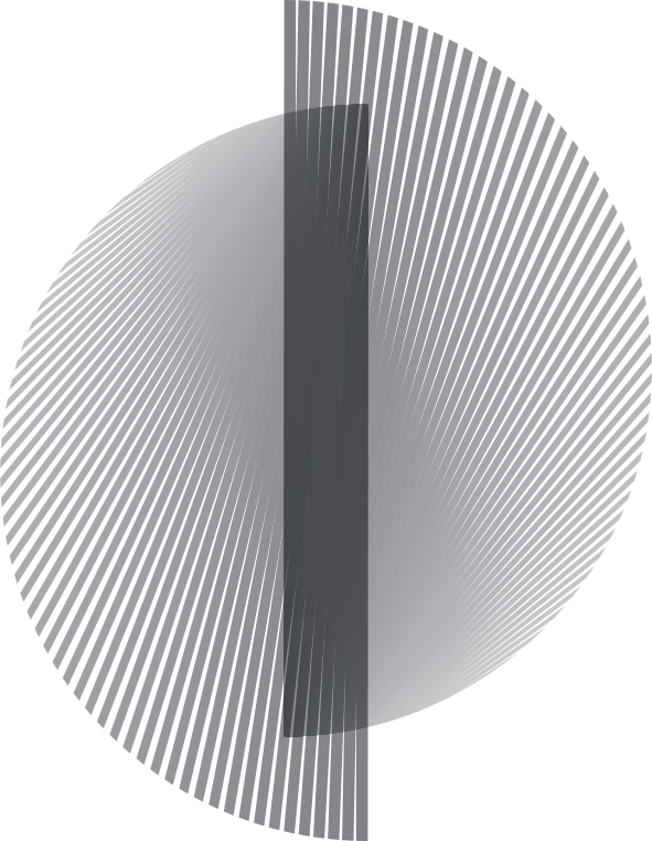 Abstract digital artwork with grayscale geometric shapes and lines.