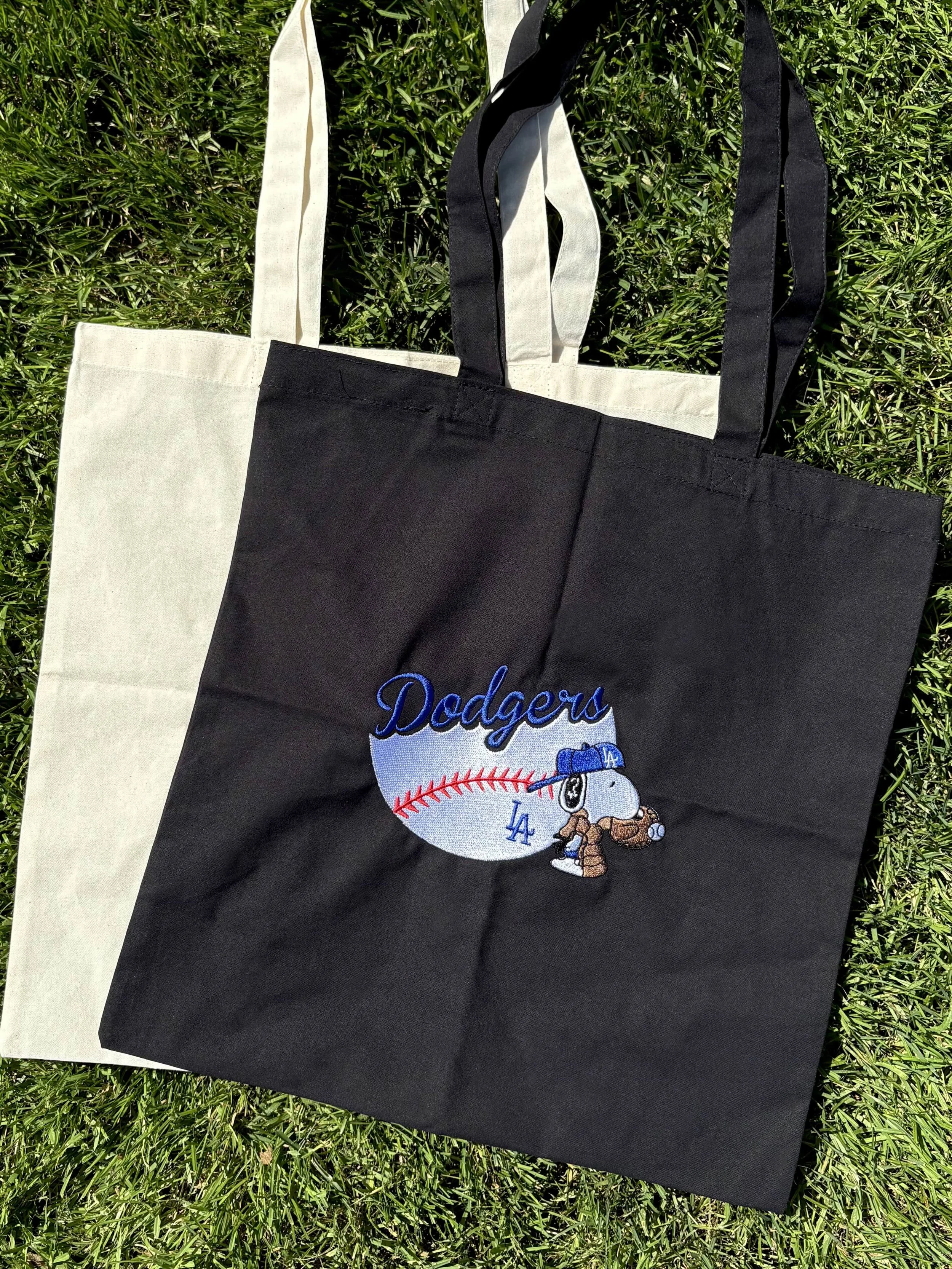 Baseball Dog Tote Bag