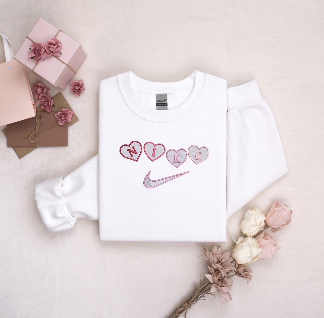Candy Hearts Embroidered Sweater