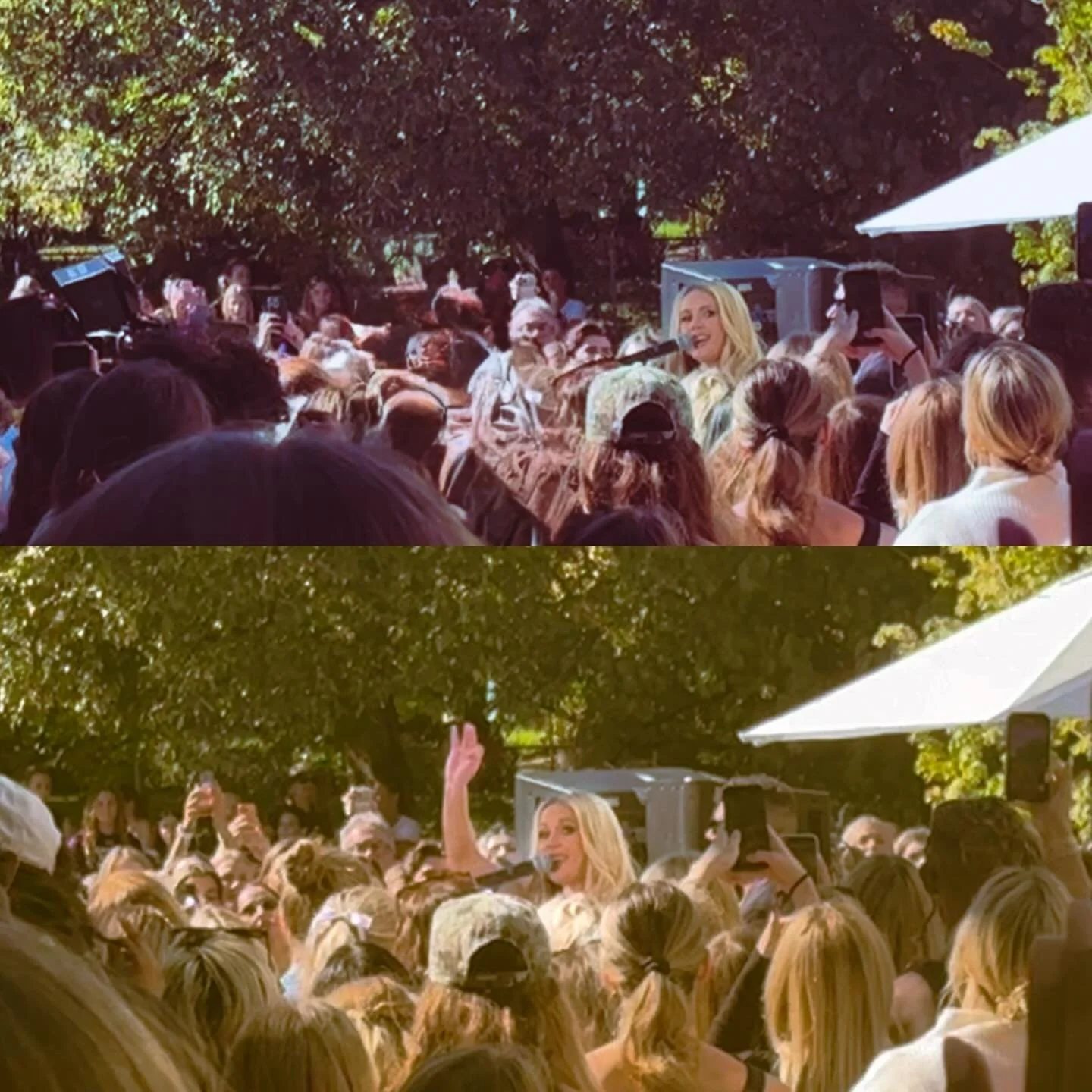 Megan Moroney&rsquo;s Pop Up event at La La Land ⋆˚꩜｡ She put on such a bright fun pop up &amp; performed an unreleased song &ldquo;Beautiful Things&rdquo; ⭐️