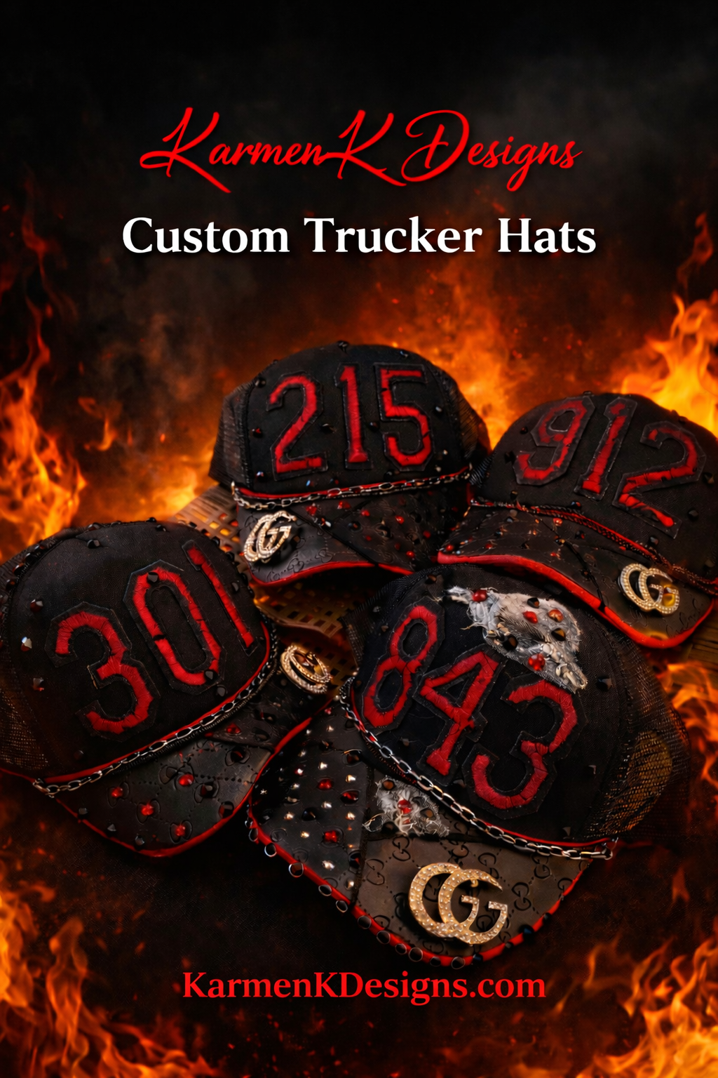 Custom Area Code Trucker Hats