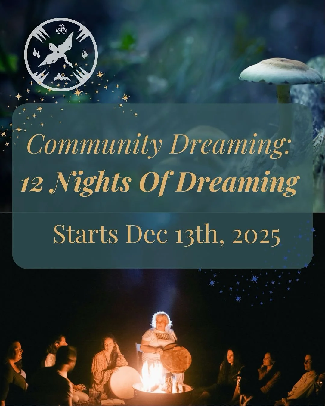 The wheel continues to turn as we approach the winter solstice, and once again we are offering this annual practice of COMMUNITY DREAMING. 

Join us in December for 12 Nights Of Dreaming, our annual community practice of tuning our visions and spirit
