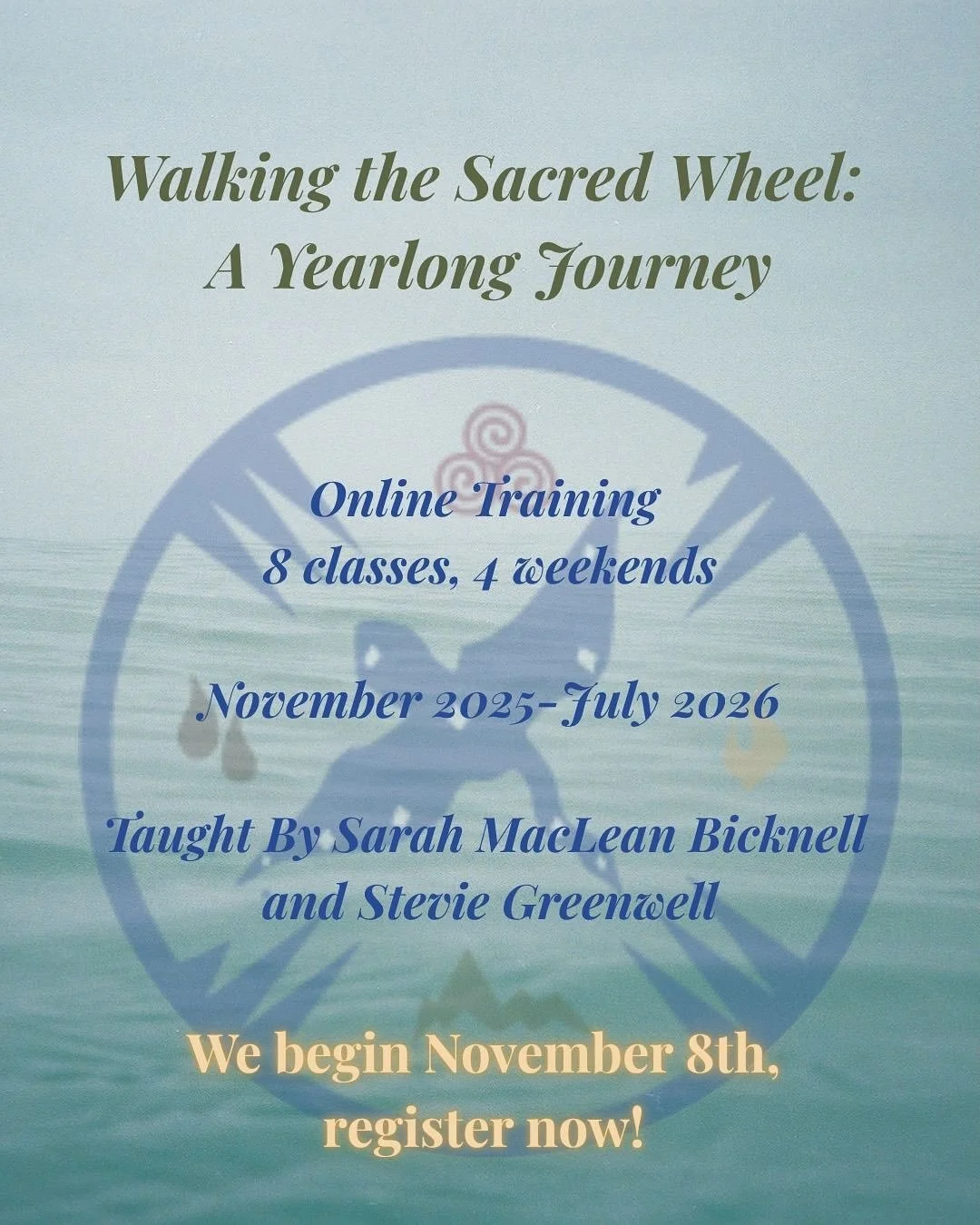 Preparing to enter this container together to walk through the Wheel of the Year. 

Beginning November 8th, this course will take us through the seasons in an experiential way- connecting us as a group to the earth, to spirit, to eachother, and to wh