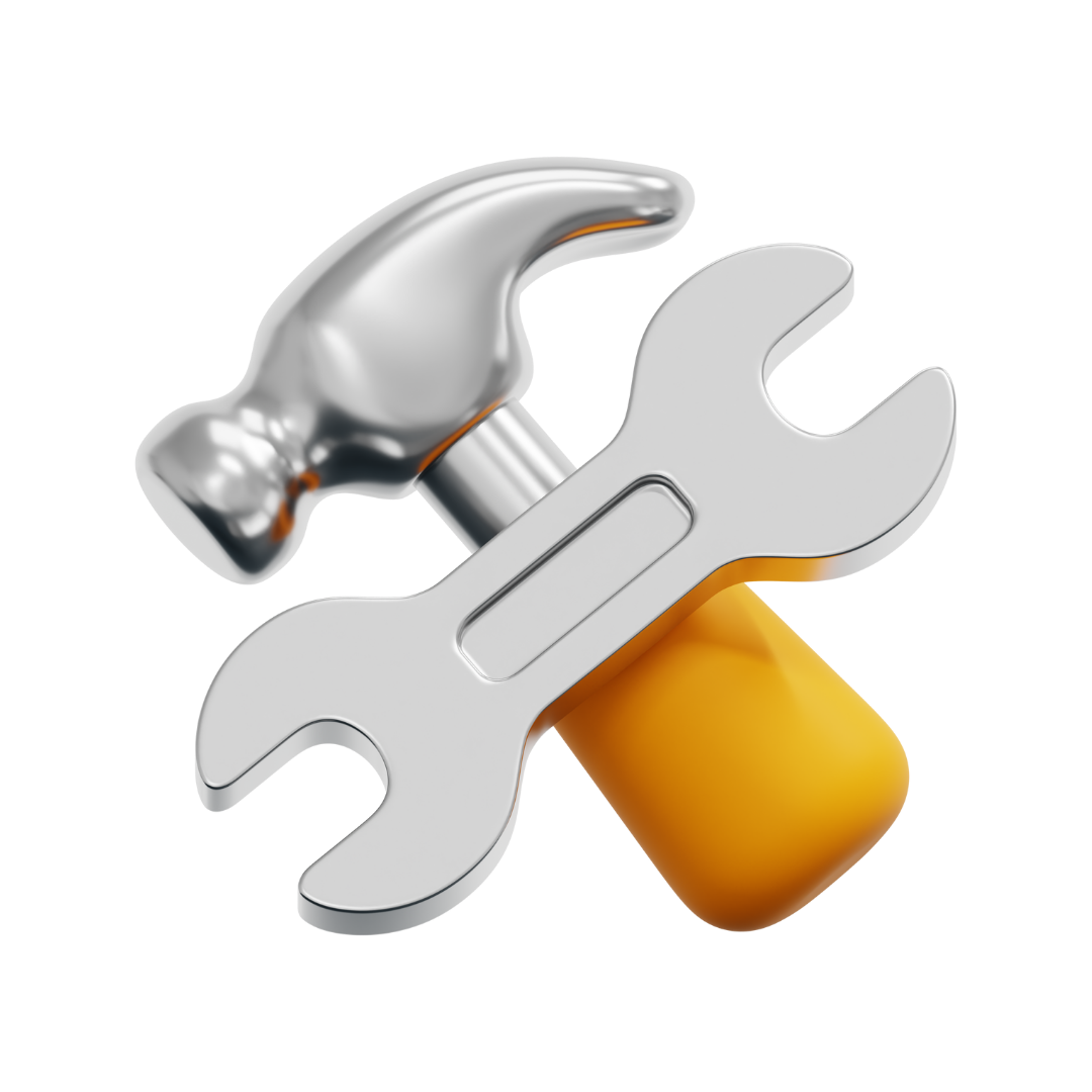 Icon representing easy electric fireplace installation without chimney or flue