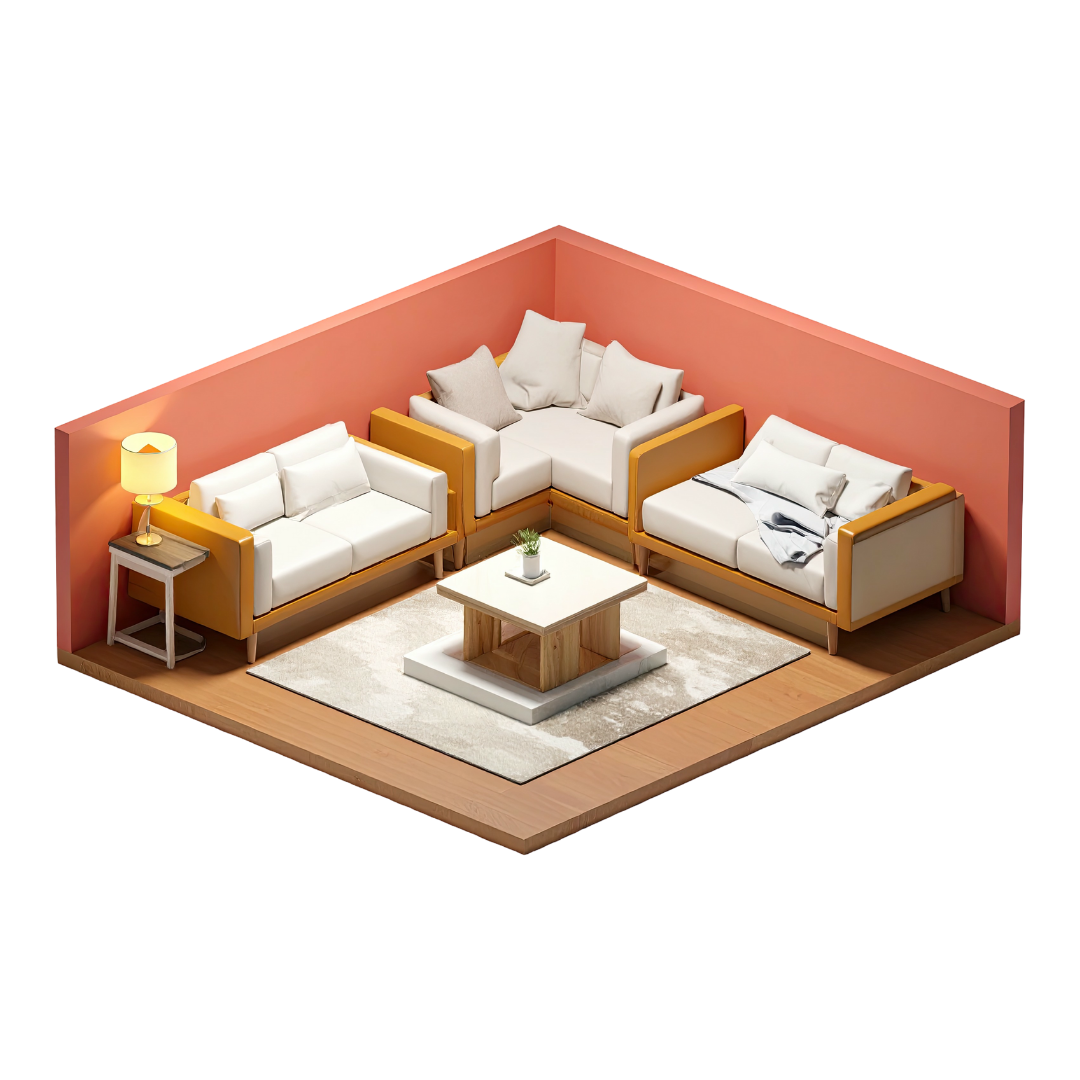 Icon representing electric fireplace suitable for any home space