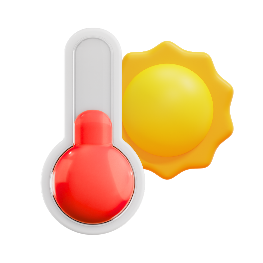 Hot sun icon