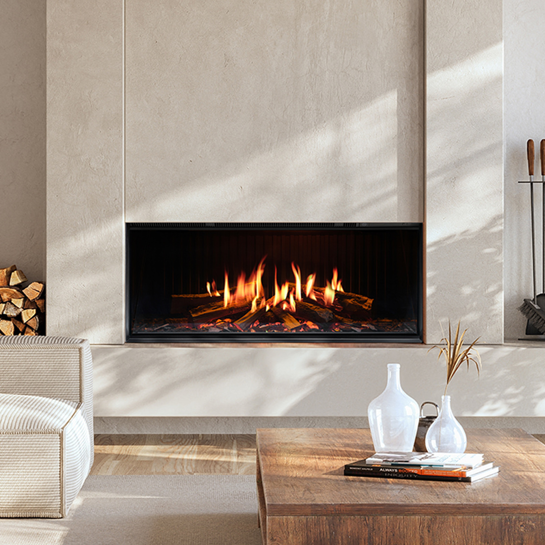 Modern electric fireplace heating solution installed in a contemporary living room in Bendigo