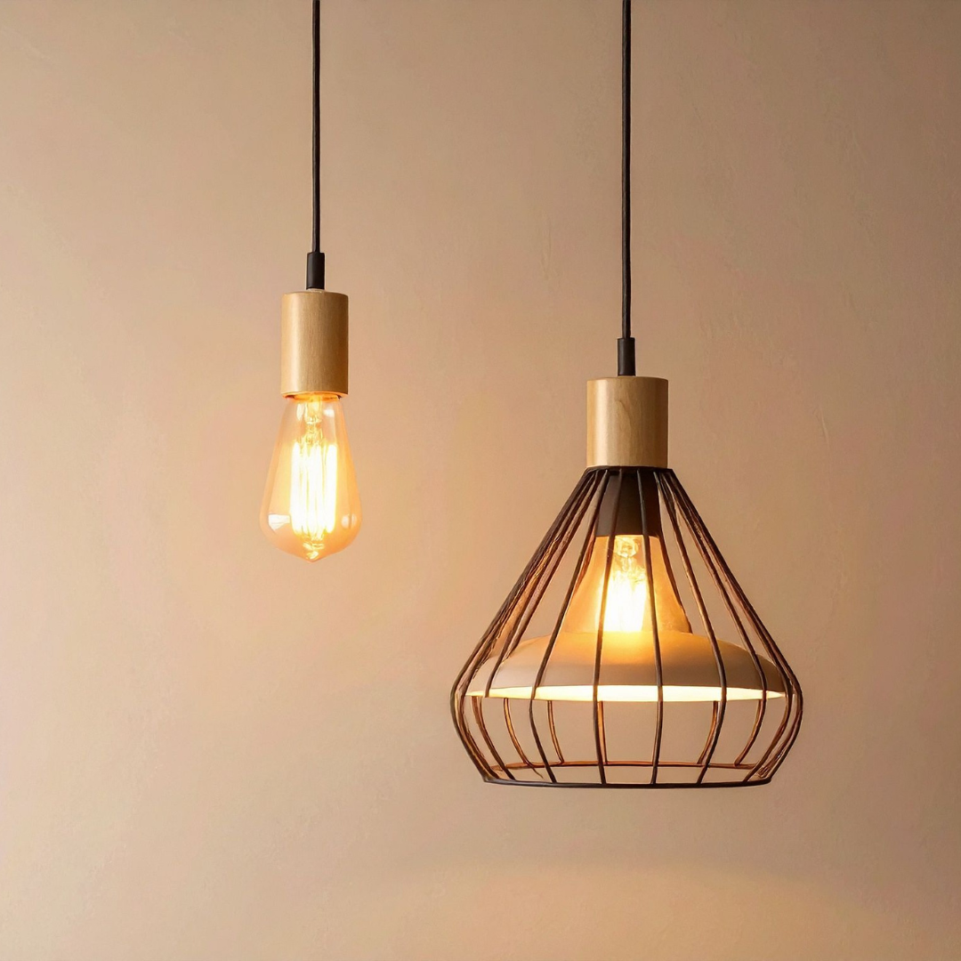 Modern pendant light installation representing residential electrical services in Bendigo