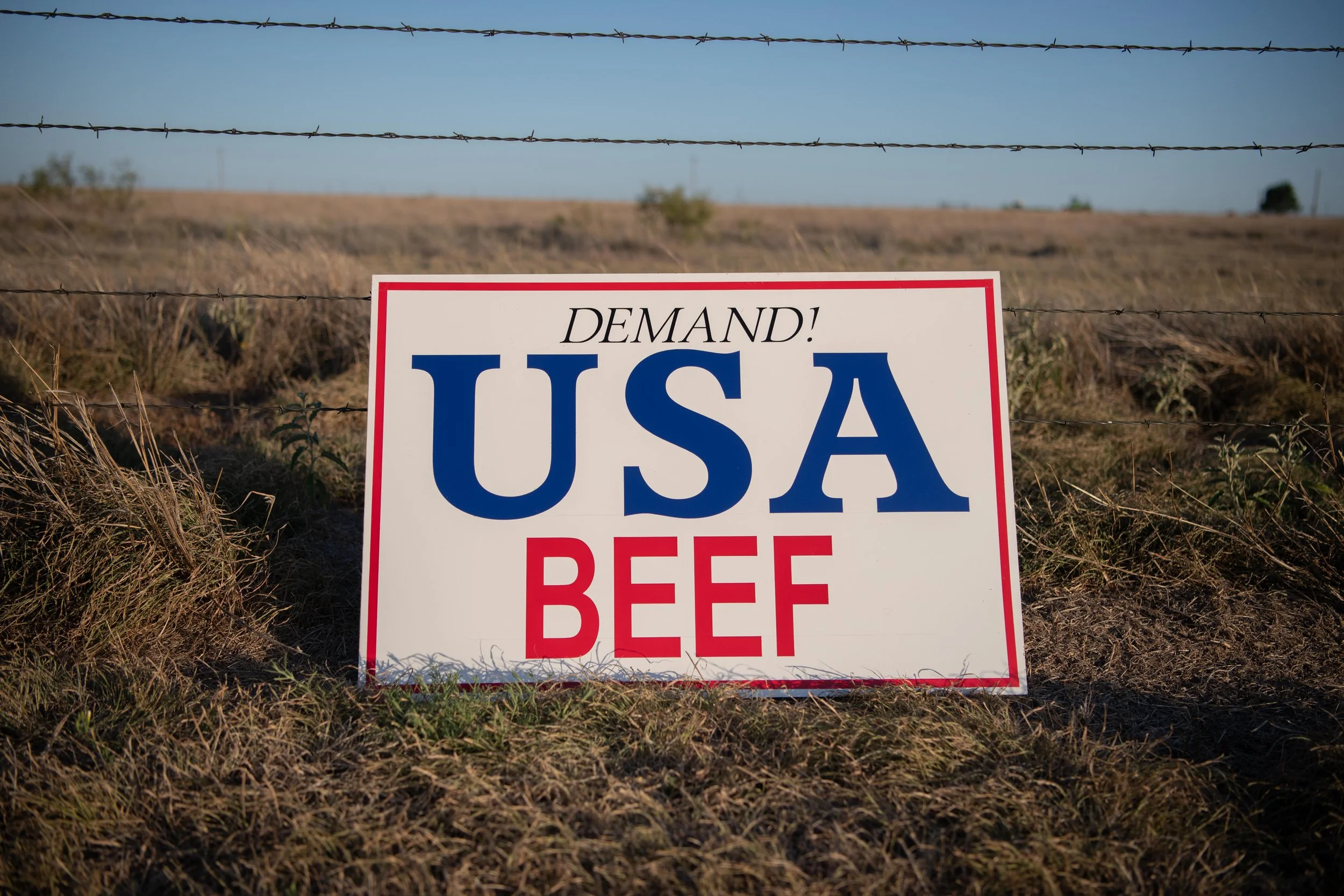 USA Beef Metal Sign