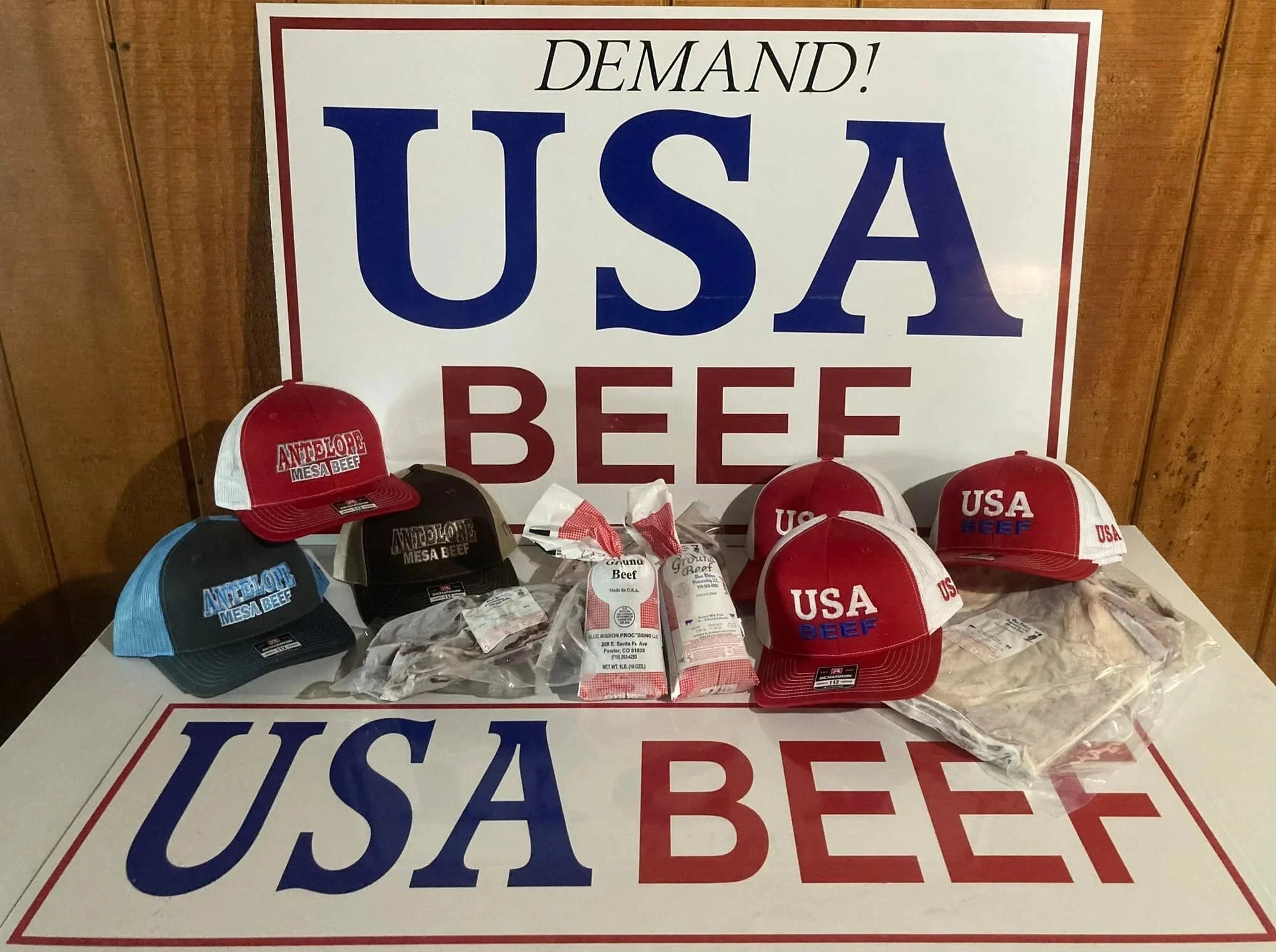 USA Beef Metal Sign