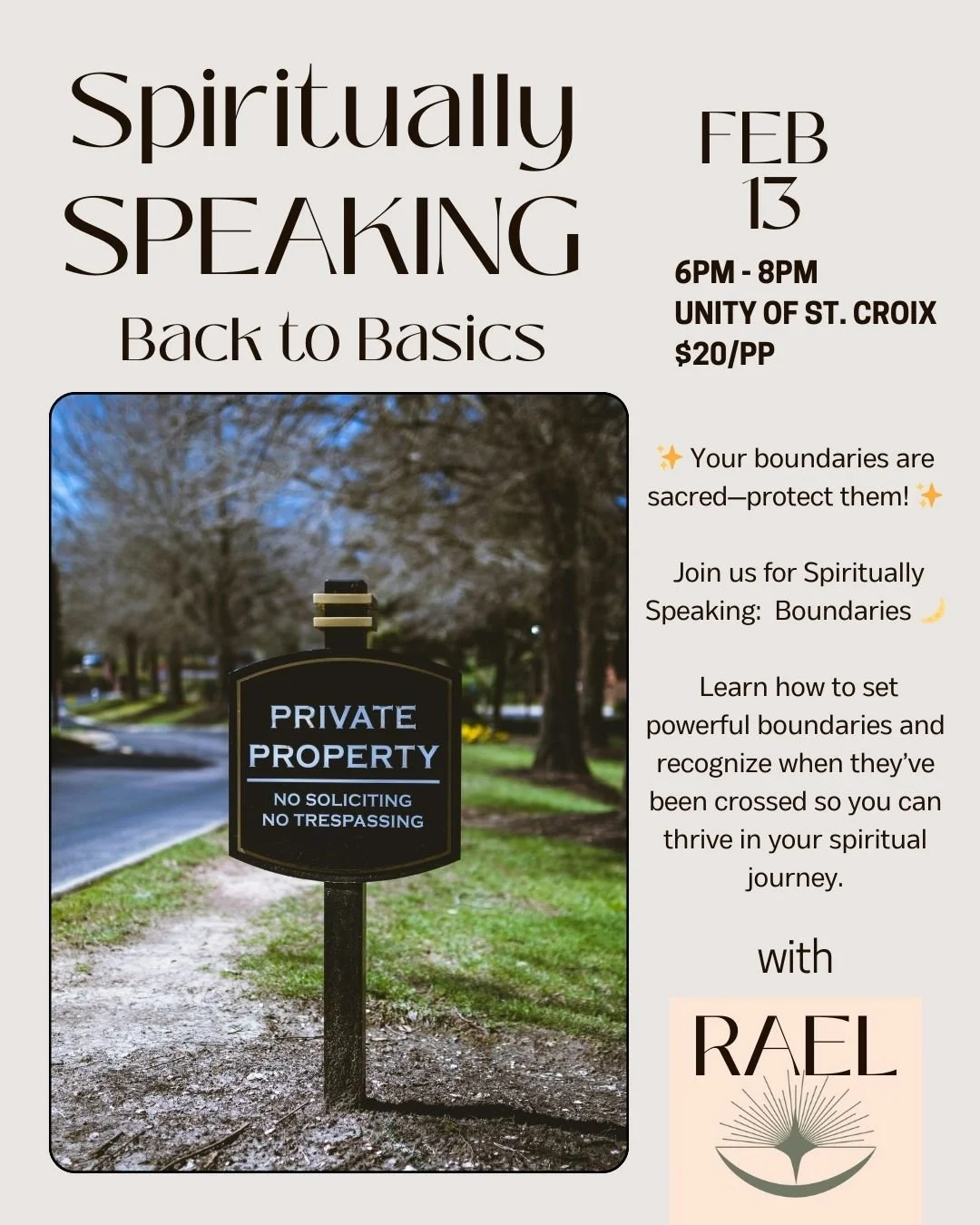 ✨ Personal &amp; Energetic Boundaries Matter ✨

Your energy is sacred. Setting boundaries isn&rsquo;t about shutting people out&mdash;it&rsquo;s about protecting your peace and honoring your needs.

Signs your boundaries have been crossed:
✔ You feel
