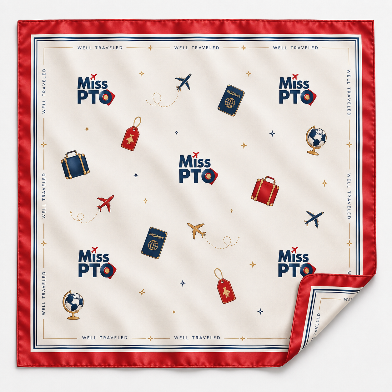 WELL TRAVELED. Silk Scarf