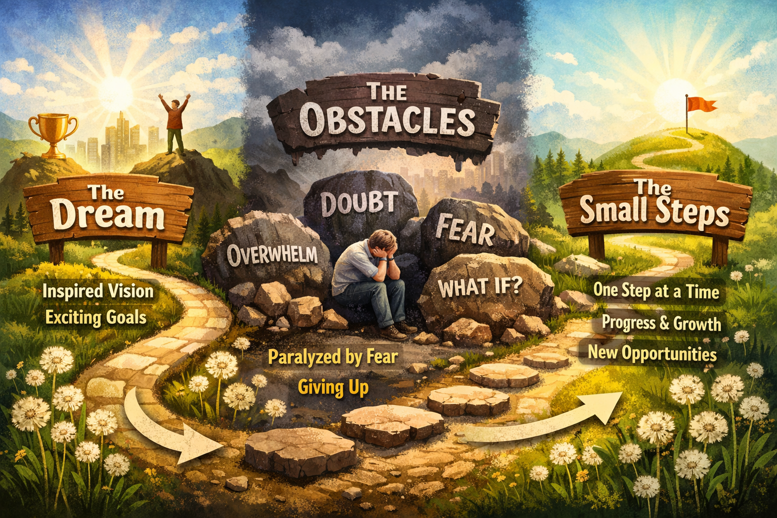 We Do Not Give Up on the Dream - We Give Up on the Imagined Obstacles 