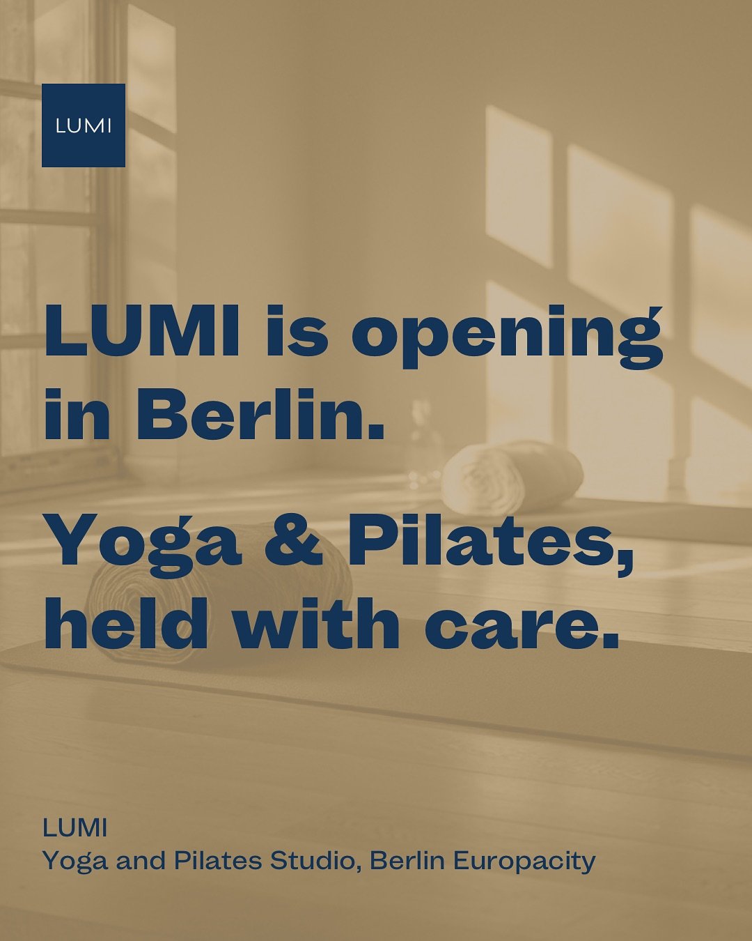 LUMI is opening in Berlin.

Before the studio opens fully, we&rsquo;re inviting a small group to enter early &mdash; to practice with us as the space takes shape and the rhythm is set.

Founding Members join during our February soft opening, with ear