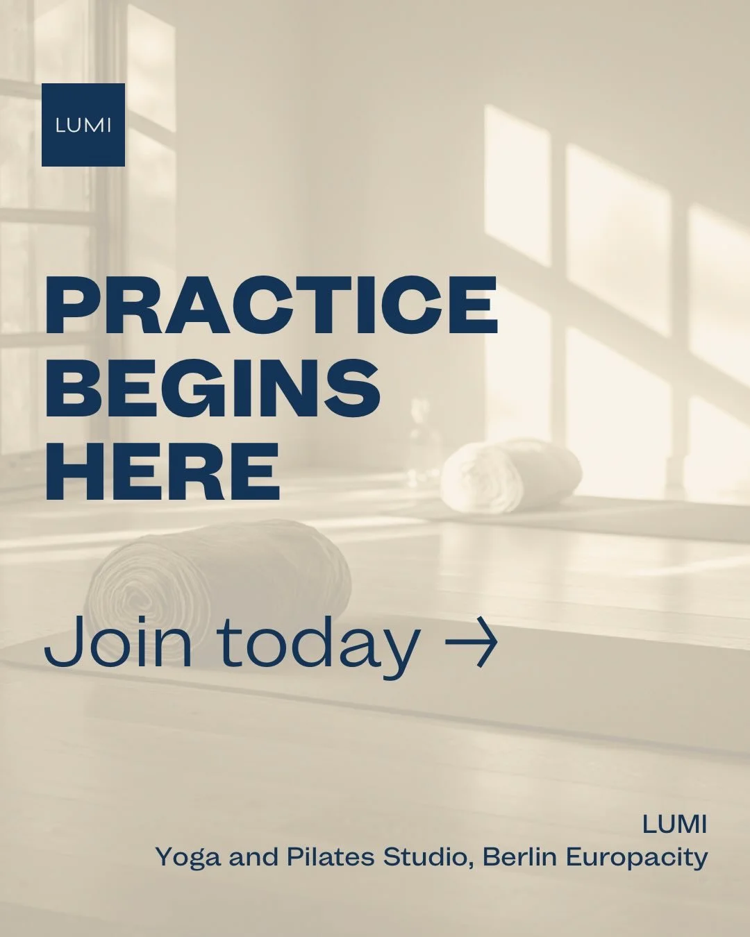 Looking for a studio that feels calm, intentional, and personal?

LUMI is now open in Europacity.

If you&rsquo;re new to us, the best way to begin is our Foundation Pass:

&ndash; 5 classes
&ndash; 14 days
&ndash; &euro;65

Small groups.
Clear level
