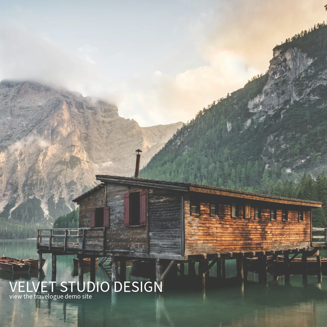 The velvet design studio, travelogue template
