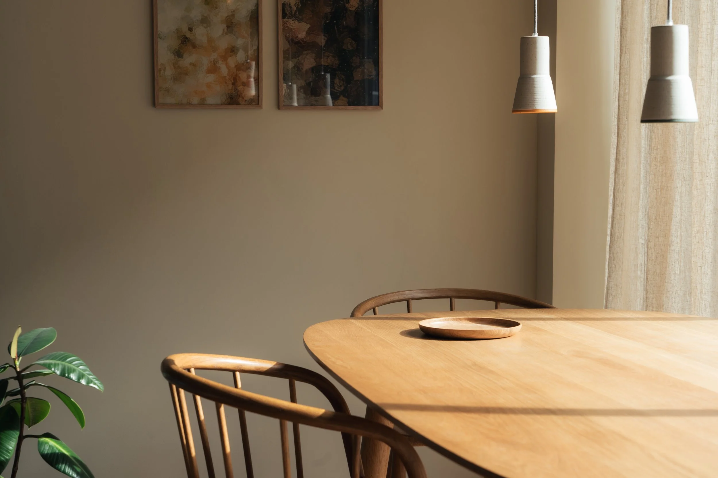 David Irwin Hardy Chair by Another Country in a soft Scandinavian inspired dining interior