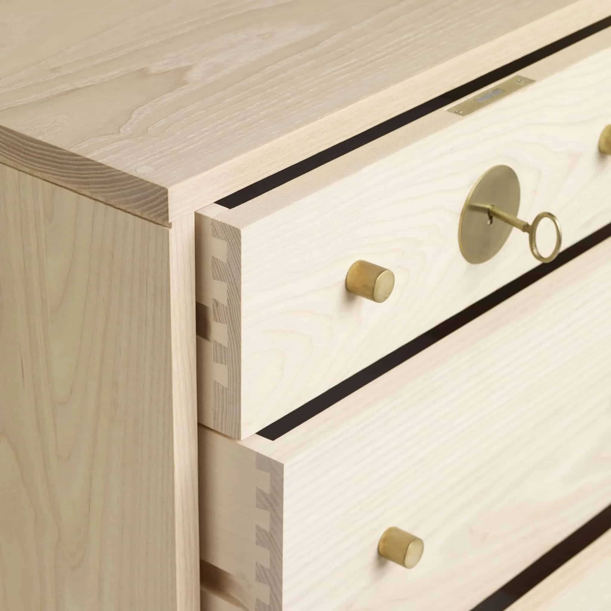 Tallboy TWO showing traditional dovetail drawer construction