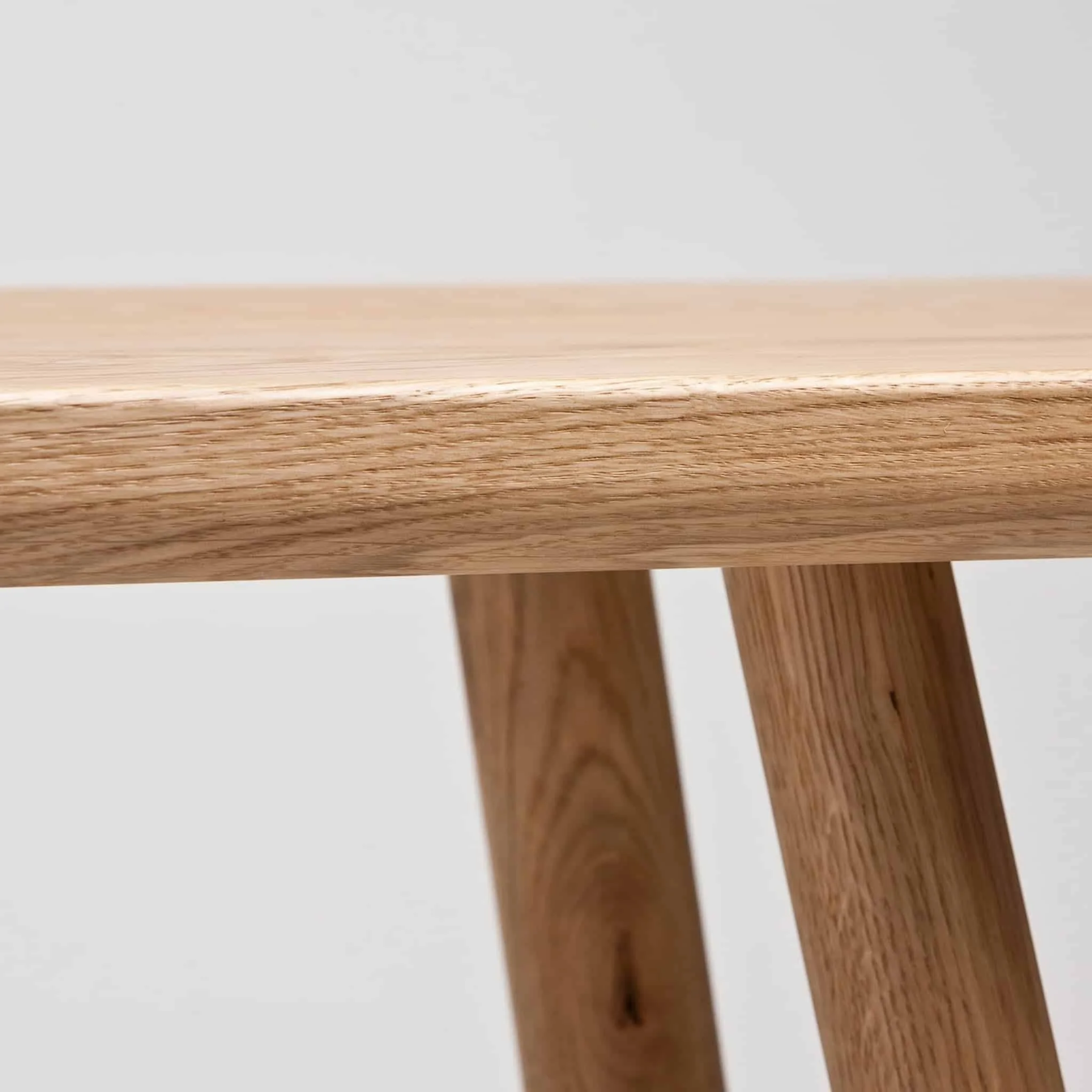 Console ONE showing solid oak top and turned legs