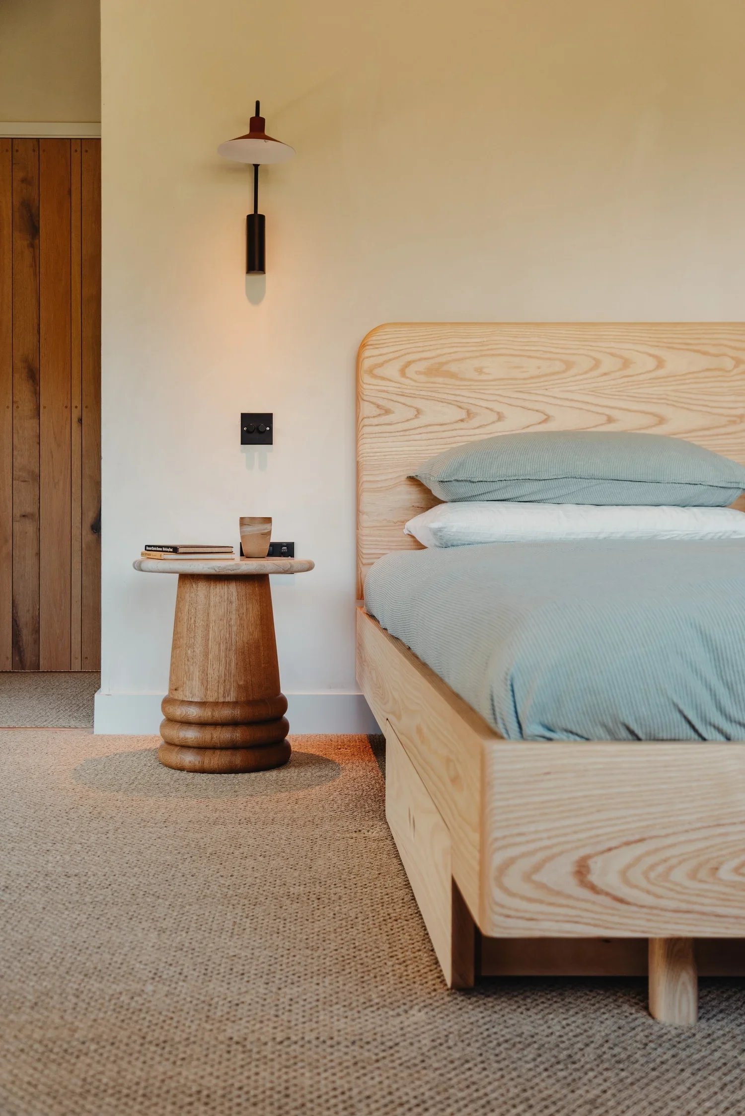 Solid ash Border Bed by British furniture maker Robert Barnby