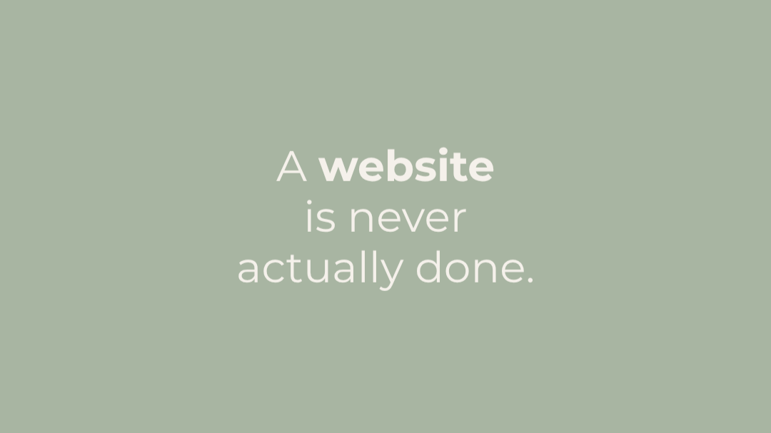 Your Website Isn't Done When It's Built