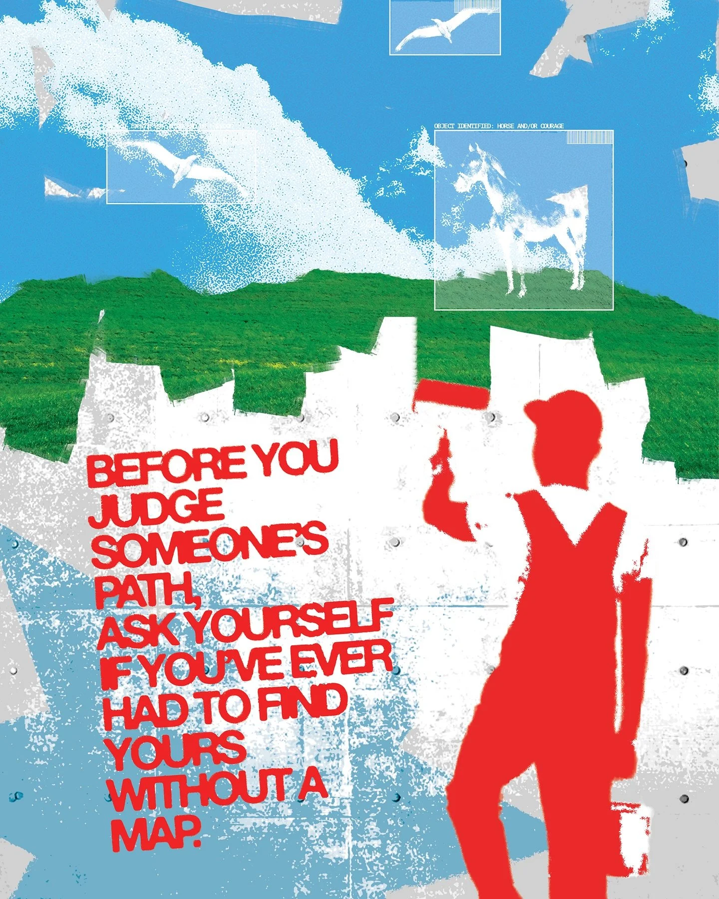 Easy to judge the wild, harder to understand why it ran.

#poster #graphicdesign #collage #art #grunge #texture #judgement #freedom #posterdesign #design #designstudio