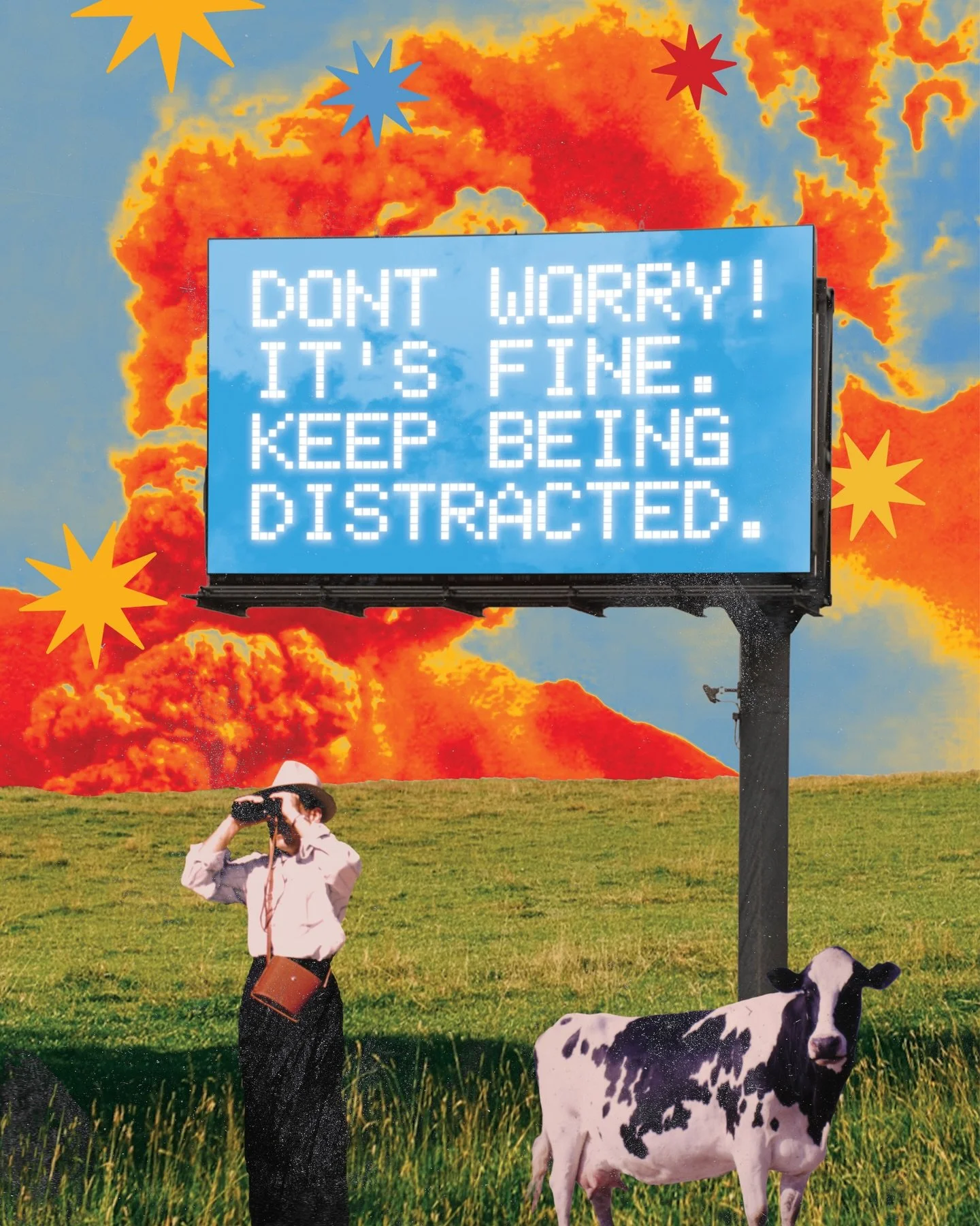 Looking down and staying distracted has served ̶u̶s̶ ̶ them well.

#poster #design #graphicdesign #society #texture #contrast #dystopian #technology #justlookup