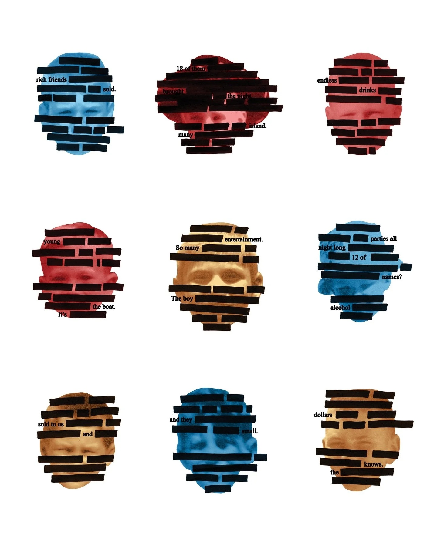 ███ ████ ██ ████████ ███ ████████ ████████ ██████ ██ ███ ████████ ████████ ███ ██████ ███ ██████ █████ ████ ███

#art #redacted #epsteinfiles #design #collage