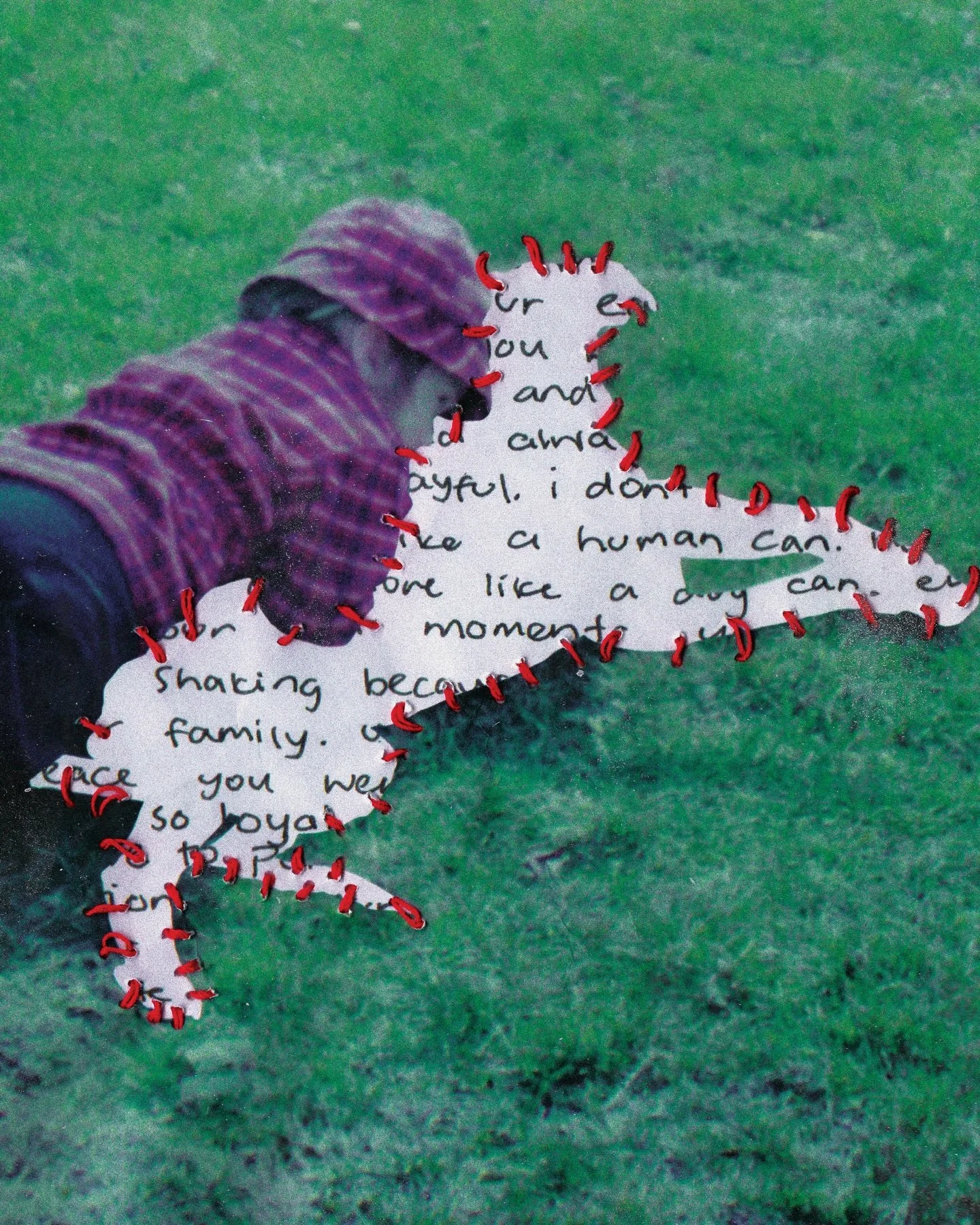 Yes, I had to hand stitch the paper because I couldn&rsquo;t recreate good stitching in photoshop 🪡 

#art #graphicdesign #texture #handstitching #memories