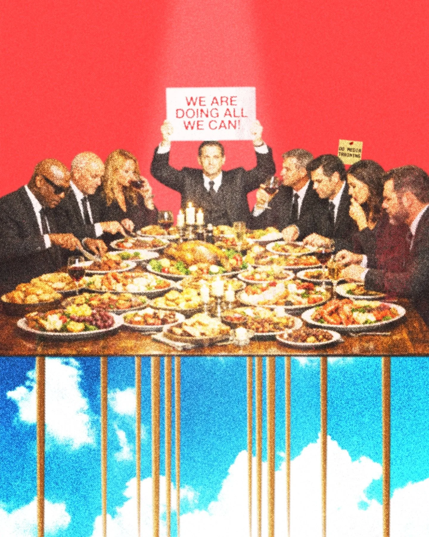 &ldquo;The government&rdquo; would be a fitting title for this piece.

#graphicdesign #poster #print #risograph #art