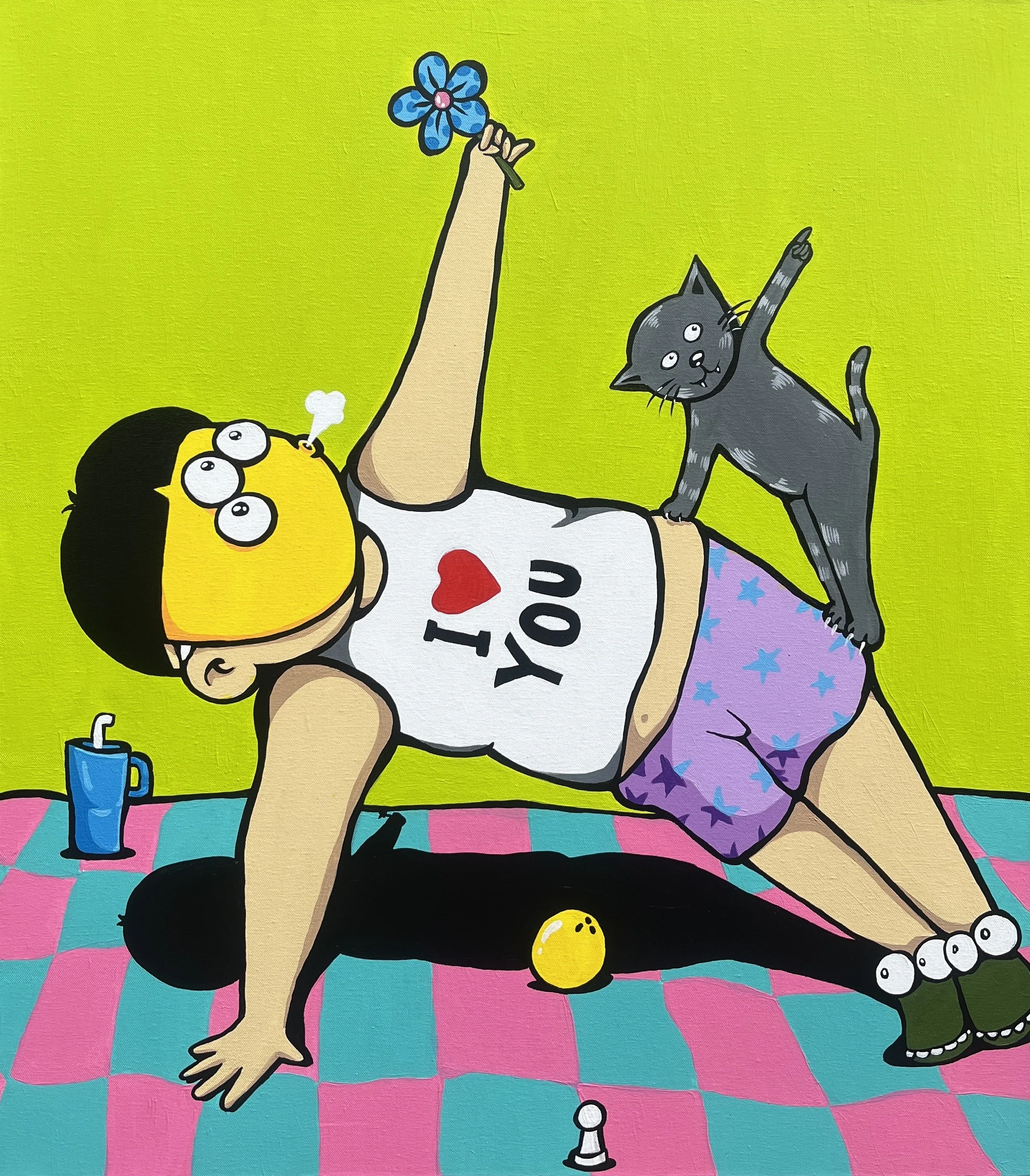 Contemporary pop art painting by Indonesian artist Hara.ly.jpeg