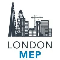 London MEP logo with a stylized cityscape and a crane.