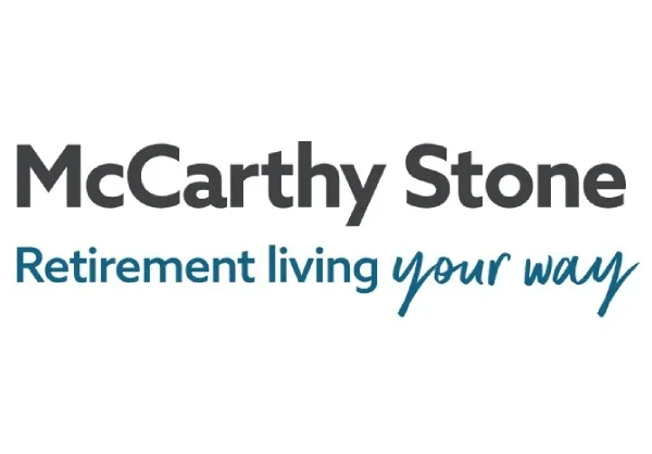 Logo for McCarthy Stone with the tagline 'Retirement living your way'.
