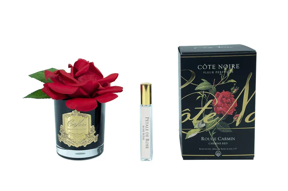 Cote Noire Perfumed Natural Touch Single Rose - Black - Red