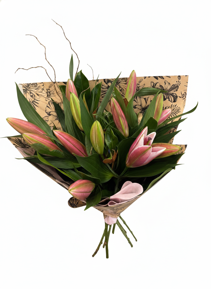 Blushing Liliana Bouquet