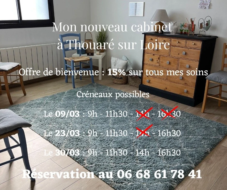 N'oubliez pas de r&eacute;server votre place de bienvenue !!!
Il en reste quelques unes pour ce mois de mars 🌺

 #carquefou #prendresoindesoi #reconnexion #thouaresurloire #ReconnexionAuCorps #nantes #amourdesoi #bienetre