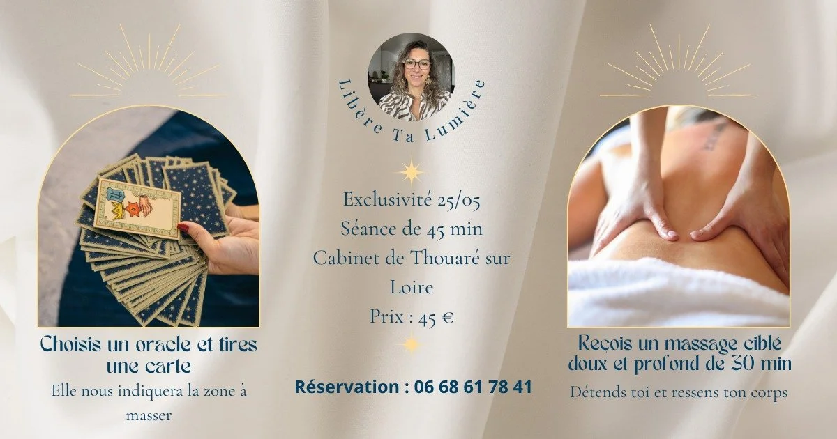 A tous ceux qui ont besoin d'une pause surprise !!!
C'est ce lundi 25 mai 😉

 #carquefou #tiragedecartes #prendresoindesoi #thouaresurloire #ReconnexionAuCorps #nantes #massage #amourdesoi #bienetre