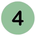 Green circle with the number four inside