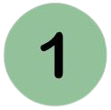 Number 1 inside a green circle
