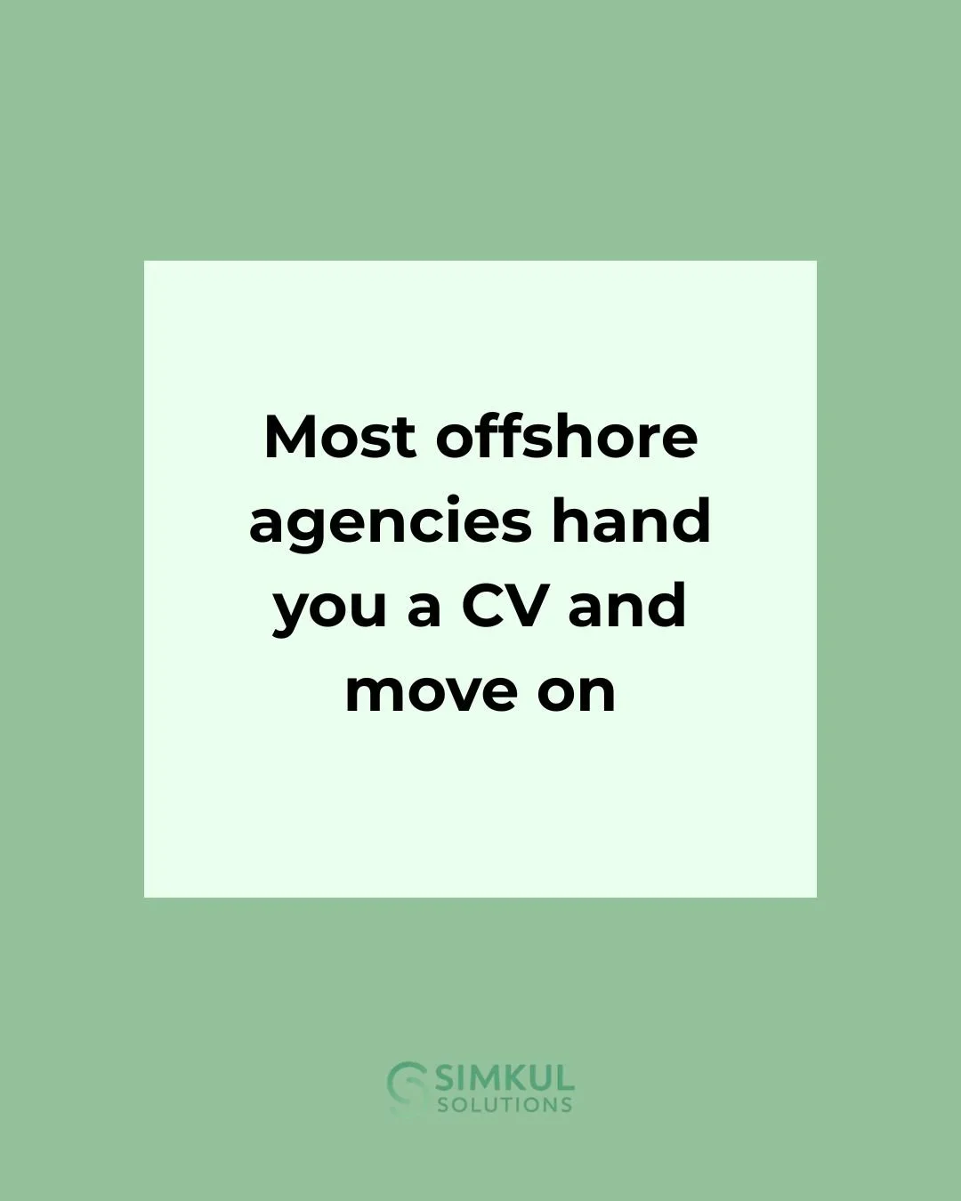 Most offshore agencies hand you a CV and move on to the next client.

We've been on both sides of this.

We've managed offshore teams from inside businesses, not from a desk outside them.

We've sat in meetings where offshore staff were talked about 