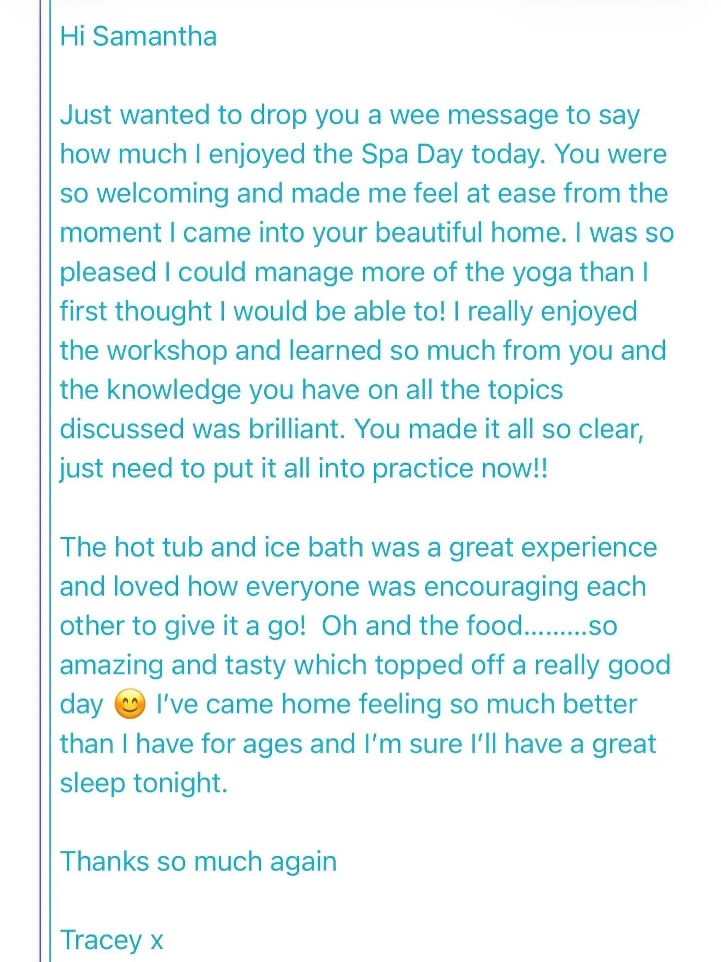 This is WHY I teach! Reading an email like this makes my day, every time! 

Particularly when it&rsquo;s from someone that was a little bit worried about coming! So if nerves are holding you back&hellip;. Please just come. I promise you will find a w