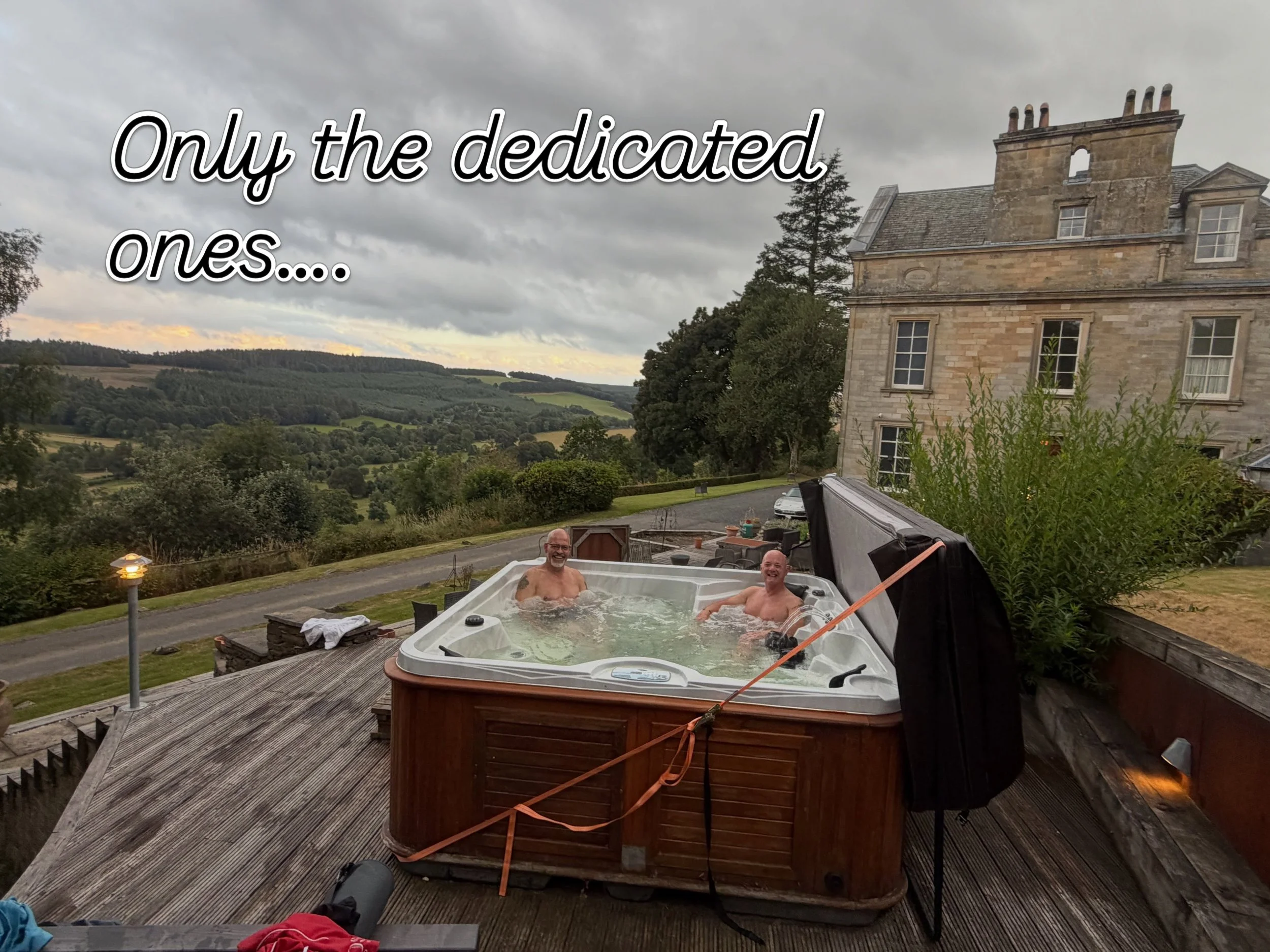 One of my guys is training for a marathon and managed a wee tweak to his back&hellip;.. so after a stretchy class, they voted for the hot tub and ice bath. They always work hard, so they definitely deserved it. But&hellip;.. They might still be there